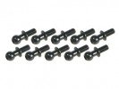 3RACING 4.8MM Ball Stud L=6 (10 pcs) - Black - 3RAC-BS4806/BL