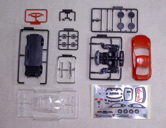 Build Toyota 86 Step By Step Aoshima Snap Kit with Working Ligths. Easy to  follow. DIY. 