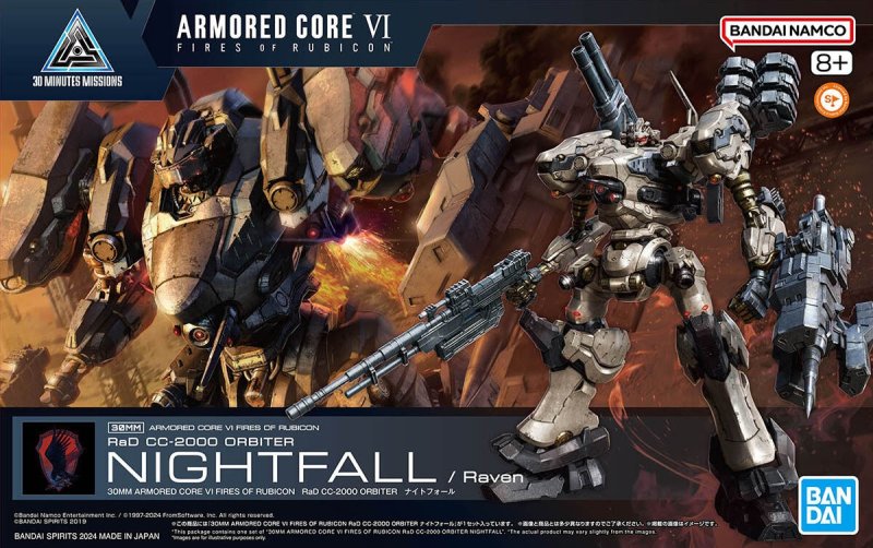 Bandai 5067168 - 30mm Armored Core VI Fires of Rubicon RaD CC-2000 Orbiter Nightfall/Raven