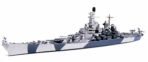 Tamiya 31616 1/700 Scale Water Line Model Kit US Navy Battleship USS ...