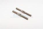 Titanium Flat Turn Buckles 12mm Long Axle With 14mm Long M4 Thread - 1pr - GPM TT4012MTL14F