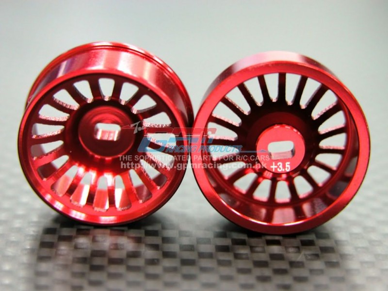 Mini-z AWD Alloy Front/Rear Sinkage Rims (18p, 3.5mm Off set , Width 8.5mm) - 1pr - GPM MZA803F/R/+3.5