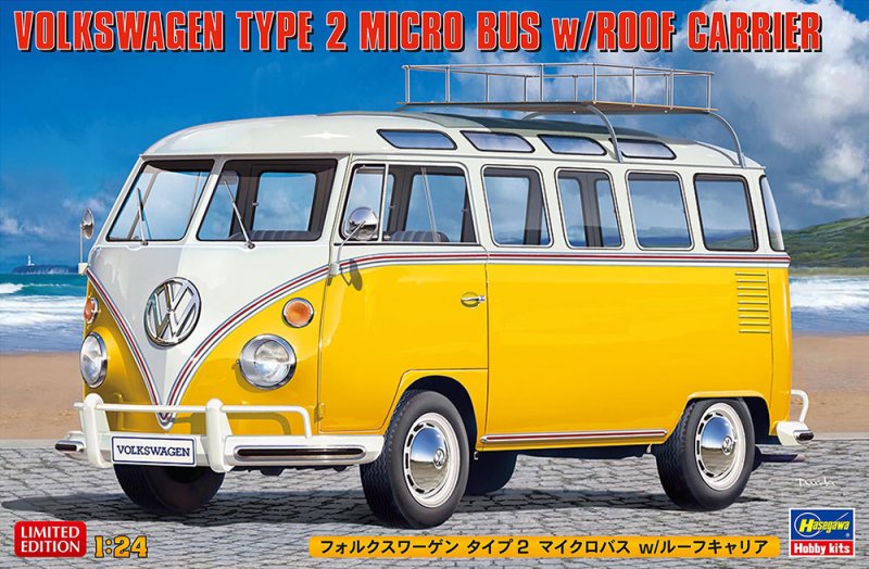 Hasegawa 20689 - 1/24 Volkswagen Type 2 Micro Bus w/Roof Carrier