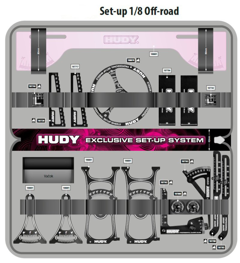 HUDY 199241 - SET-UP BAG FOR 1/10 & 1/8 OFF-ROAD Cars & GT