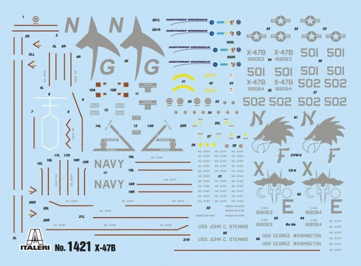 Italeri 1421 - 1/72 U.S. Navy UCAS X-47B (Unmammned Combat