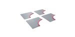 Kyosho 87213 - Mini-Z Carpet Track 50 Large Corner (12pcs)