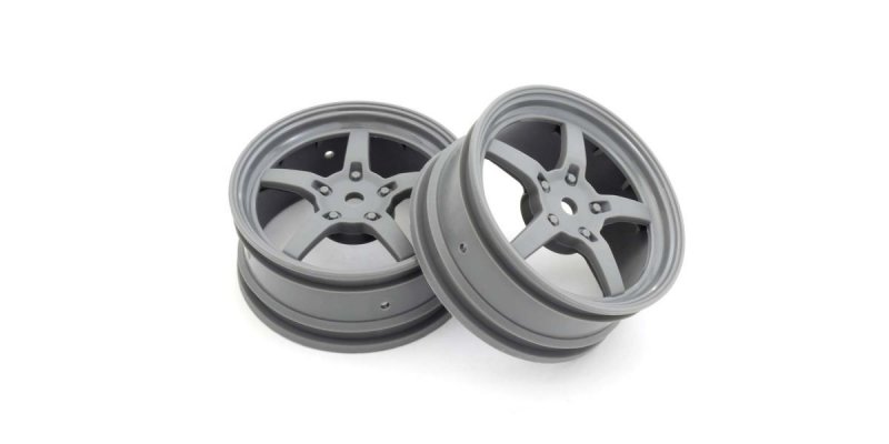 Kyosho FAH705GY - 5-Spoke Racing Wheel (Gray/2pcs)