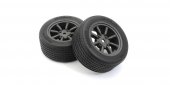 Kyosho FATH706BKM - Glued TC Tire FZ02 (M/8Swatanabe Wheel/BL/2p)