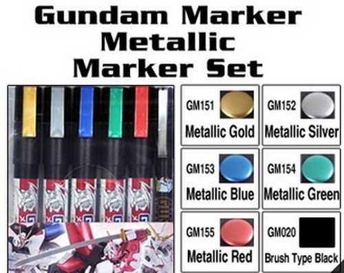 Mr.Hobby GSI-GMS121 - Metallic Marker set (GM151/152/153/154/155/20)