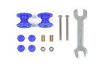 Tamiya 95664 - Jr Plastic Double Rollers (Low Friction Blue,13-13mm)