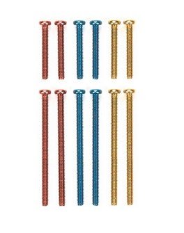 Tamiya 94941 - JR Stainless Steel Screw Set - 3 Colors / 15mm, 30mm