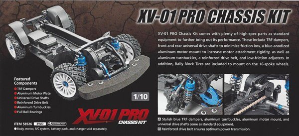 Tamiya 58526 - 1/10 RC XV-01 Pro Chassis kit