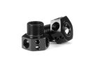 XRAY 355254 - Aluminium Wheel Axle Offset '+4MM' - Lightweight - Black Coated (2)