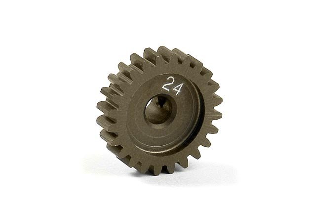 XRAY 305924 Narrow Pinion Gear Aluminum Hard Coated 24T/48