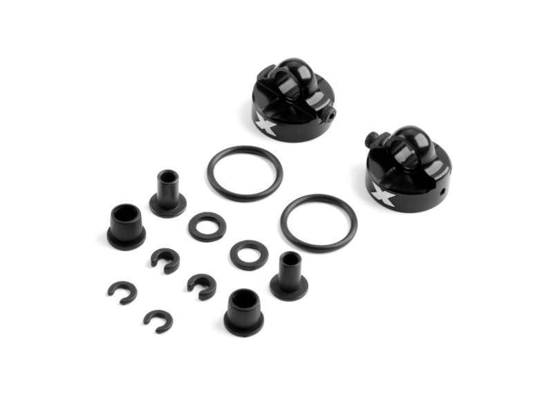 XRAY 368054 - Aluminium Shock CAP-NUT With Vent Hole - BIG Bore (2)