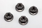 Yokomo ZC-N4FBKA M4 Aluminum Flange Serration Nut Black