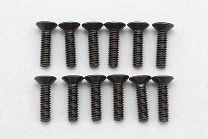 Yokomo ZC-F28PA M2x8.0mm Flat Head screw 12pcs.